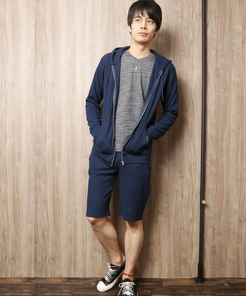 Arcade アーケード の 上下セットアップ サーマルジップパーカー サーマルショートパンツ パーカー Wear