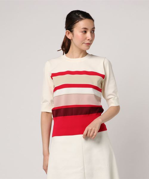 RIVE DROITE（リヴドロワ）の「ボーダーコンパクトニット（ニット/セーター・レディース・ネイビー/その他14・FREE）」の6枚目の写真