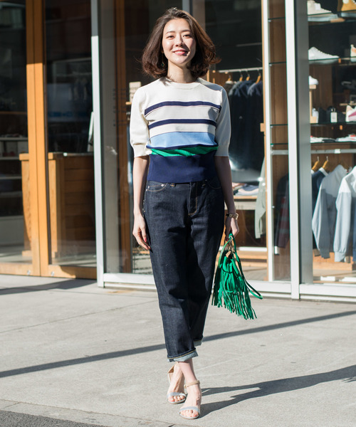 RIVE DROITE（リヴドロワ）の「ボーダーコンパクトニット（ニット/セーター・レディース・ネイビー/その他14・FREE）」の10枚目の写真