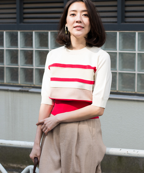 RIVE DROITE（リヴドロワ）の「ボーダーコンパクトニット（ニット/セーター・レディース・ネイビー/その他14・FREE）」の13枚目の写真