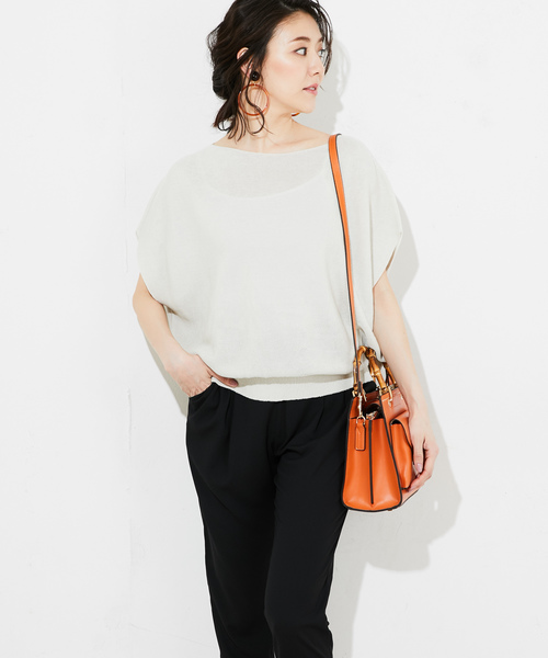 story.（ストーリー）の「【story.(ストーリー)】バンブースタッズバッグ（ショルダーバッグ・レディース・オフホワイト/オレンジ・FREE）」の7枚目の写真