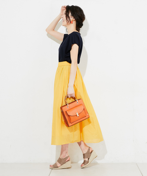 story.（ストーリー）の「【story.(ストーリー)】バンブースタッズバッグ（ショルダーバッグ・レディース・オフホワイト/オレンジ・FREE）」の9枚目の写真