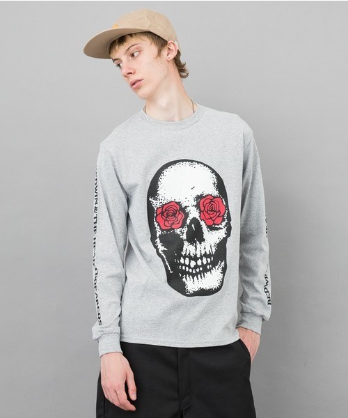 BEDWIN(ベドウィン)の「【BEDWIN & THE HEARTBREAKERS】L/S C-NECK PRINT T "BANGALTER"(Tシャツ/カットソー・メンズ・ホワイト/ブラック/グレー/ブルー・M/L/XL/XXL)」の3枚目の写真