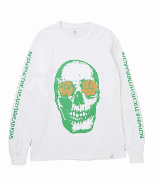 BEDWIN(ベドウィン)の「【BEDWIN & THE HEARTBREAKERS】L/S C-NECK PRINT T "BANGALTER"(Tシャツ/カットソー・メンズ・ホワイト/ブラック/グレー/ブルー・M/L/XL/XXL)」の5枚目の写真