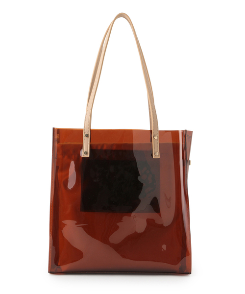 ROPE' PICNIC(ロペピクニック)の「メタリック巾着付ビニールトートバッグ(トートバッグ・レディース・ブラック/ダークブラウン/シルバー・FREE)」の5枚目の写真