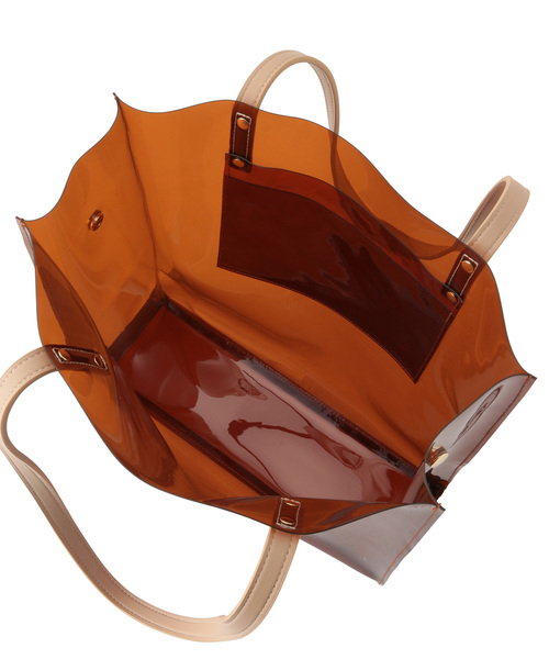 ROPE' PICNIC(ロペピクニック)の「メタリック巾着付ビニールトートバッグ(トートバッグ・レディース・ブラック/ダークブラウン/シルバー・FREE)」の9枚目の写真