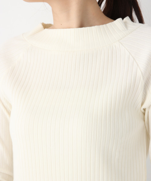 GLOBAL WORK(グローバルワーク)の「シアーリブボトルネック長袖/804341(Tシャツ/カットソー・レディース・ホワイト/ブラック/ネイビー/ブラウン/グリーン・MEDIUM/LARGE)」の13枚目の写真