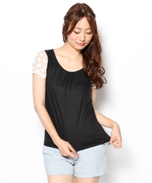 フラワーオーガンジーTシャツ