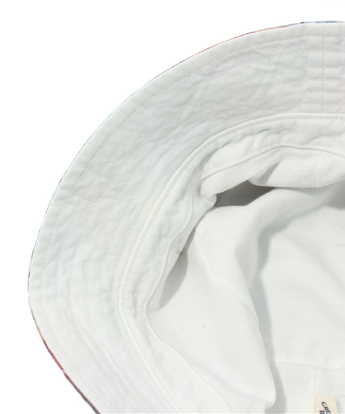 green label relaxing(グリーンレーベルリラクシング)の「○△【KIDS】コットンチェック ハット◆(ハット・キッズ・オレンジ/ネイビー・52/54)」の7枚目の写真