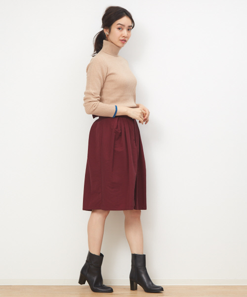 DESIGNWORKS（デザインワークス）の「ナイロングログランスカート（スカート・レディース・ボルドー/マスタード・38/36）」の14枚目の写真