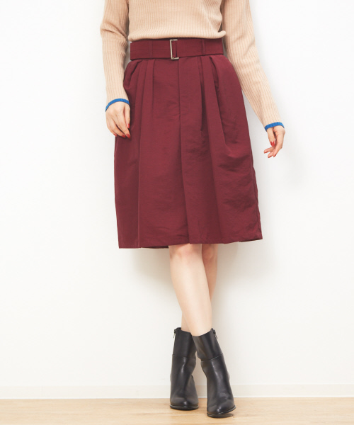 DESIGNWORKS（デザインワークス）の「ナイロングログランスカート（スカート・レディース・ボルドー/マスタード・38/36）」の13枚目の写真