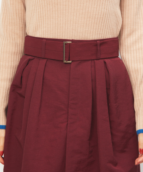 DESIGNWORKS（デザインワークス）の「ナイロングログランスカート（スカート・レディース・ボルドー/マスタード・38/36）」の10枚目の写真