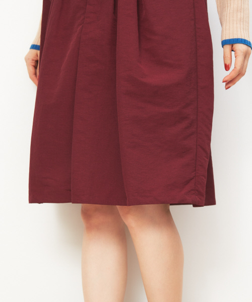 DESIGNWORKS（デザインワークス）の「ナイロングログランスカート（スカート・レディース・ボルドー/マスタード・38/36）」の8枚目の写真