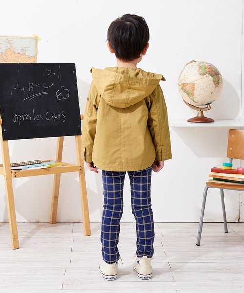 apres les cours（アプレレクール）の「フレキシブルライトパーカー（マウンテンパーカー・キッズ・ベージュ/カーキ/ストライプ・90/100/110/120/80/130/140）」の13枚目の写真