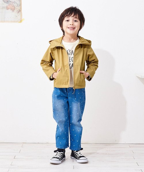 apres les cours（アプレレクール）の「フレキシブルライトパーカー（マウンテンパーカー・キッズ・ベージュ/カーキ/ストライプ・90/100/110/120/80/130/140）」の14枚目の写真