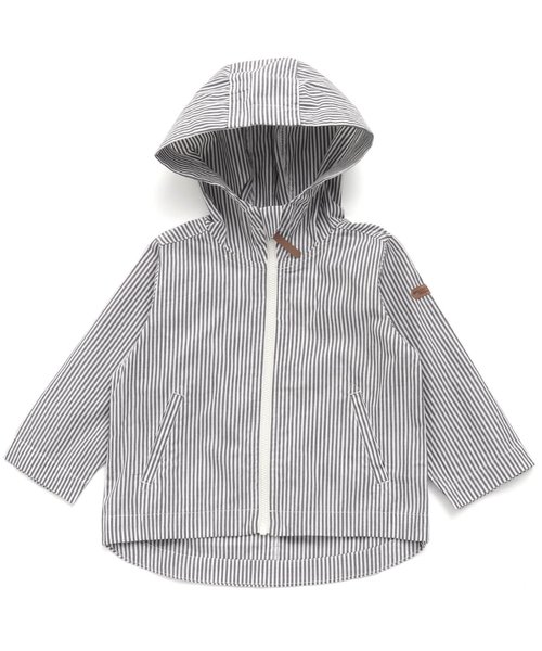 apres les cours（アプレレクール）の「フレキシブルライトパーカー（マウンテンパーカー・キッズ・ベージュ/カーキ/ストライプ・90/100/110/120/80/130/140）」の4枚目の写真