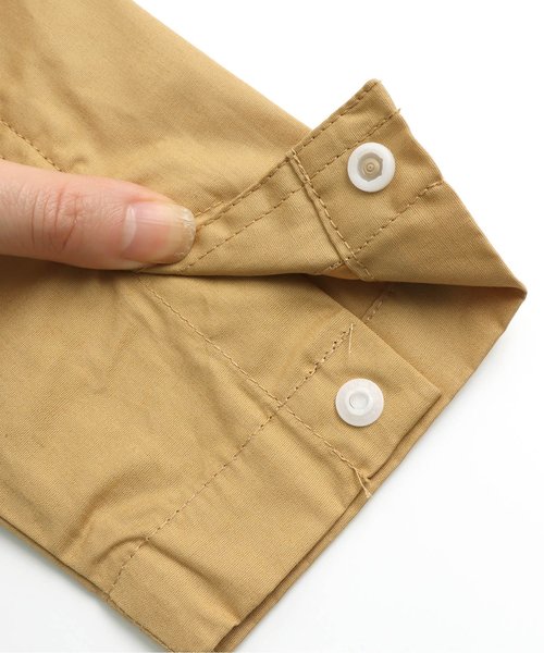 apres les cours（アプレレクール）の「フレキシブルライトパーカー（マウンテンパーカー・キッズ・ベージュ/カーキ/ストライプ・90/100/110/120/80/130/140）」の10枚目の写真