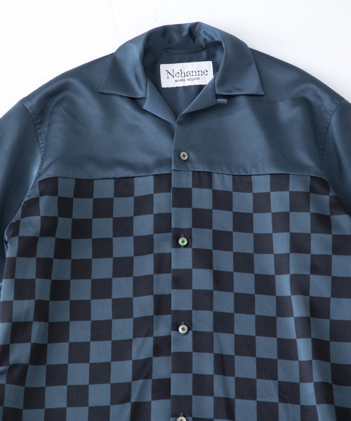 Nehanne MIHARAYASUHIRO（ネハンミハラヤスヒロ）の「【Nehanne】プリントオープンカラーシャツ/Print shirts（シャツ/ブラウス・メンズ・ホワイト/ブラック・44/46）」の5枚目の写真