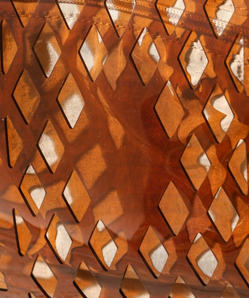 DISCOAT（ディスコート）の「クリアパンチングバック/PVCバッグ/ビニールバッグ（ボストンバッグ・レディース・パープル/ブラウン/クリア・FREE）」の10枚目の写真