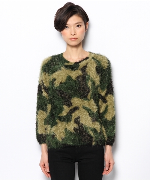 AGOSTO(アゴスト)の「【完売アイテム/数量限定再入荷!!】カモフラPO(ニット/セーター・レディース・ブラウン系/カーキ系・MEDIUM)」の3枚目の写真