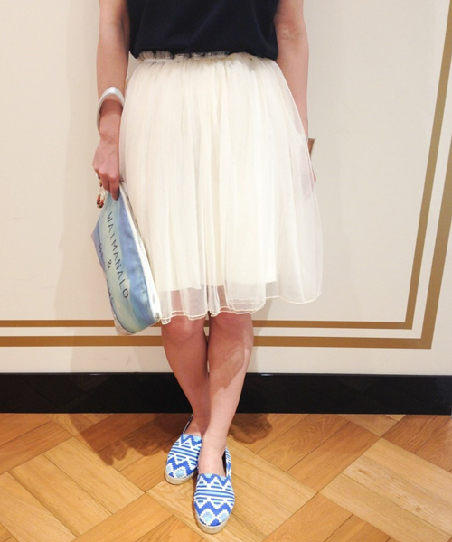 Another Edition（アナザーエディション）の「AE TULLE SK　Я ◆（スカート・レディース・オフホワイト/ネイビー・フリー）」の10枚目の写真