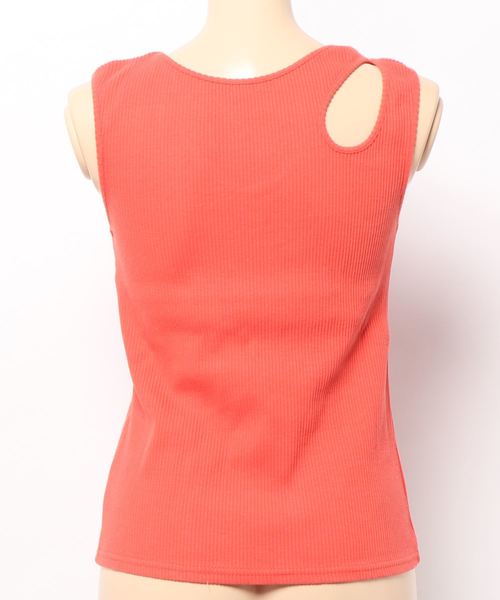 KOBE LETTUCE（コウベレタス）の「前後2wayドロップ開きリブタンクトップ（タンクトップ・レディース・ブラック/モカ/ダークオレンジ・FREE）」の4枚目の写真