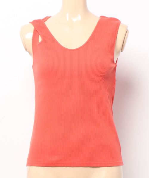 KOBE LETTUCE（コウベレタス）の「前後2wayドロップ開きリブタンクトップ（タンクトップ・レディース・ブラック/モカ/ダークオレンジ・FREE）」の10枚目の写真