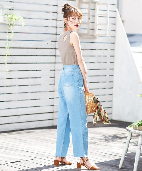 KOBE LETTUCE（コウベレタス）の「前後2wayドロップ開きリブタンクトップ（タンクトップ・レディース・ブラック/モカ/ダークオレンジ・FREE）」の8枚目の写真