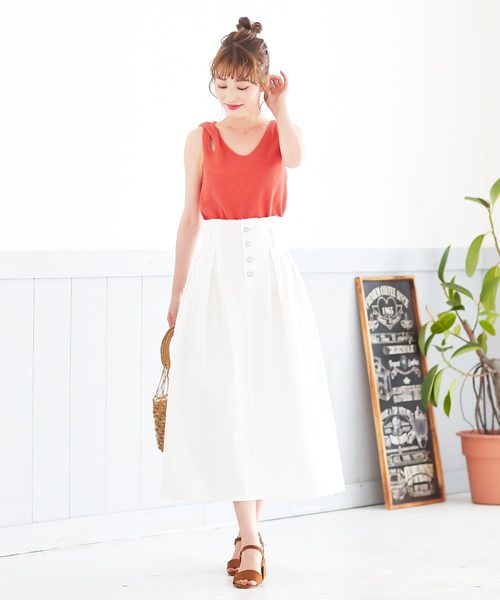 KOBE LETTUCE（コウベレタス）の「前後2wayドロップ開きリブタンクトップ（タンクトップ・レディース・ブラック/モカ/ダークオレンジ・FREE）」の6枚目の写真