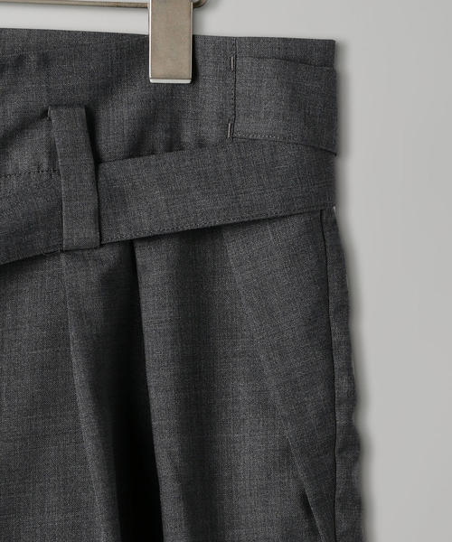 EN ROUTE（アンルート）の「＜EN ROUTE（アンルート）＞ウールエステルトロ ベルテッド 2プリーツ◆（スラックス・メンズ・ブラック/グレー・2/3/1）」の6枚目の写真