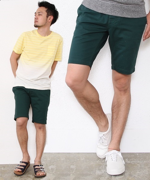 coen（コーエン）の「カリフォルニアチノショーツ（チノパンツ・メンズ・ネイビー/ダークグリーン/オフホワイト/ベージュ・LARGE/X-SMALL/MEDIUM/SMALL/X-LARGE）」の3枚目の写真