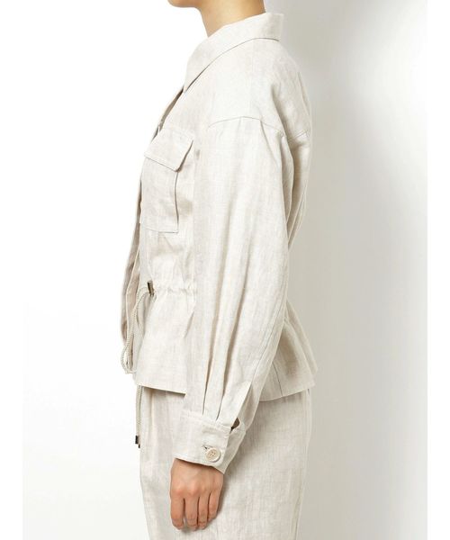 MERCURYDUO（マーキュリーデュオ）の「ウエストドロストサファリジャケット（テーラードジャケット・レディース・ベージュ/カーキ・FREE）」の9枚目の写真