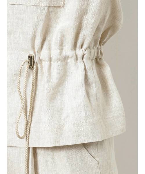 MERCURYDUO（マーキュリーデュオ）の「ウエストドロストサファリジャケット（テーラードジャケット・レディース・ベージュ/カーキ・FREE）」の13枚目の写真