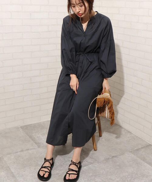 coen（コーエン）の「【WEB限定カラー】インドコットンワンピース#（ワンピース・レディース・ホワイト/ベージュ/ネイビー/イエロー/ブラック/ダークブラウン/その他/ダークグリーン・FREE）」の6枚目の写真