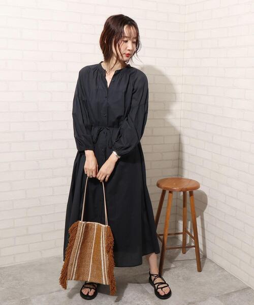 coen（コーエン）の「【WEB限定カラー】インドコットンワンピース#（ワンピース・レディース・ホワイト/ベージュ/ネイビー/イエロー/ブラック/ダークブラウン/その他/ダークグリーン・FREE）」の22枚目の写真