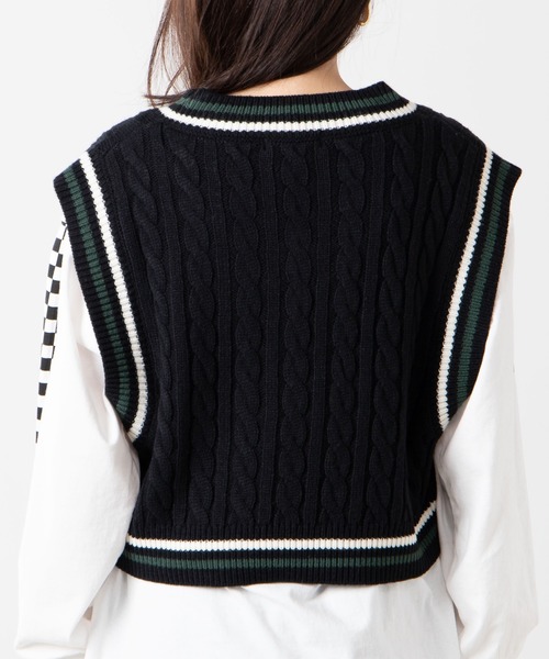 WEGO（ウィゴー）の「WEGO/チルデンニットベスト（ベスト・レディース・ベージュ/ブラック/ホワイト/グリーン・FREE）」の19枚目の写真