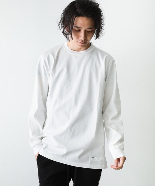 ATTACHMENT（アタッチメント）の「60/2//ギザシルキー天竺 クルーネックL/S（Tシャツ/カットソー・メンズ・ホワイト/ライトグレー/ダークグレー/ダークグリーン/オレンジ・1/2/3）」の2枚目の写真