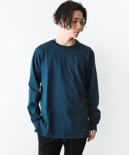 ATTACHMENT（アタッチメント）の「60/2//ギザシルキー天竺 クルーネックL/S（Tシャツ/カットソー・メンズ・ホワイト/ライトグレー/ダークグレー/ダークグリーン/オレンジ・1/2/3）」の5枚目の写真