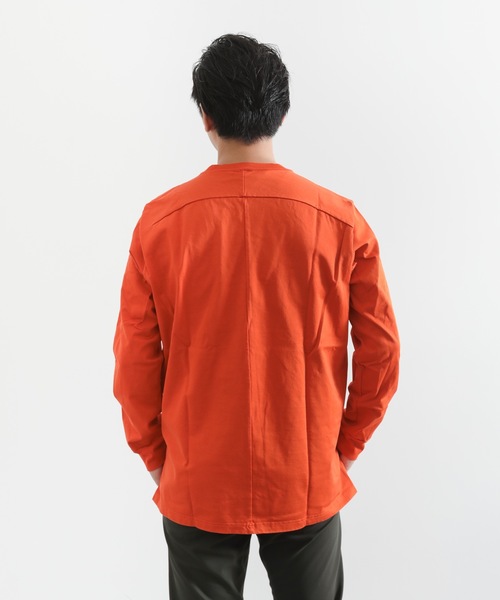 ATTACHMENT（アタッチメント）の「60/2//ギザシルキー天竺 クルーネックL/S（Tシャツ/カットソー・メンズ・ホワイト/ライトグレー/ダークグレー/ダークグリーン/オレンジ・1/2/3）」の7枚目の写真