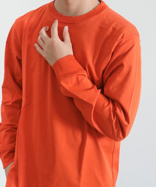 ATTACHMENT（アタッチメント）の「60/2//ギザシルキー天竺 クルーネックL/S（Tシャツ/カットソー・メンズ・ホワイト/ライトグレー/ダークグレー/ダークグリーン/オレンジ・1/2/3）」の9枚目の写真