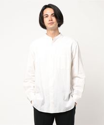 ADAM ET ROPE' | 〈バンブー素材〉オーバーサイズ バンドカラーシャツ(シャツ/ブラウス)