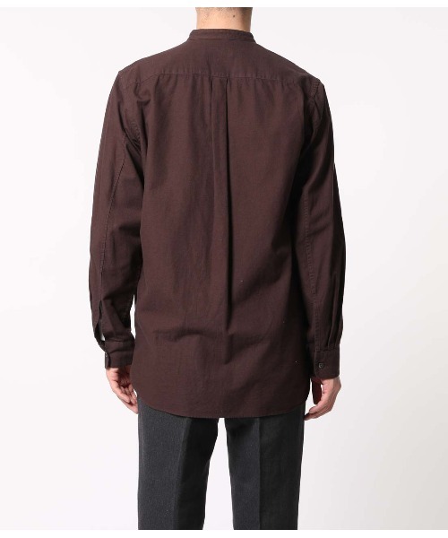 ADAM ET ROPE'（アダムエロペ）の「〈バンブー素材〉オーバーサイズ バンドカラーシャツ（シャツ/ブラウス・メンズ・ライトグリーン/ブラウン系その他/オレンジ系その他4/ホワイト・S/M/L）」の15枚目の写真