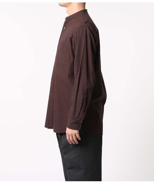 ADAM ET ROPE'（アダムエロペ）の「〈バンブー素材〉オーバーサイズ バンドカラーシャツ（シャツ/ブラウス・メンズ・ライトグリーン/ブラウン系その他/オレンジ系その他4/ホワイト・S/M/L）」の16枚目の写真