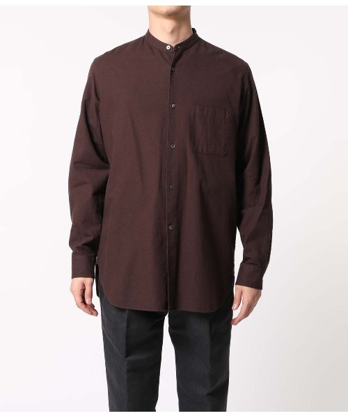 ADAM ET ROPE'（アダムエロペ）の「〈バンブー素材〉オーバーサイズ バンドカラーシャツ（シャツ/ブラウス・メンズ・ライトグリーン/ブラウン系その他/オレンジ系その他4/ホワイト・S/M/L）」の17枚目の写真