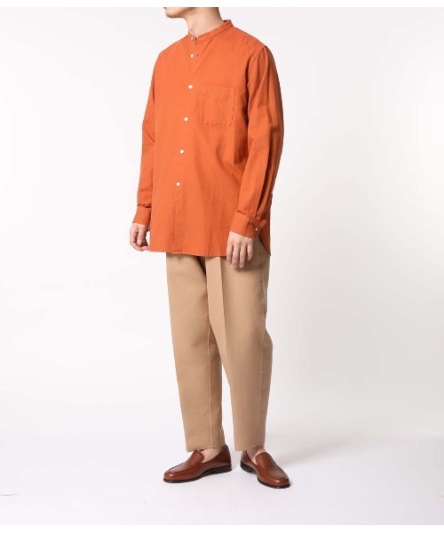 ADAM ET ROPE'（アダムエロペ）の「〈バンブー素材〉オーバーサイズ バンドカラーシャツ（シャツ/ブラウス・メンズ・ライトグリーン/ブラウン系その他/オレンジ系その他4/ホワイト・S/M/L）」の20枚目の写真