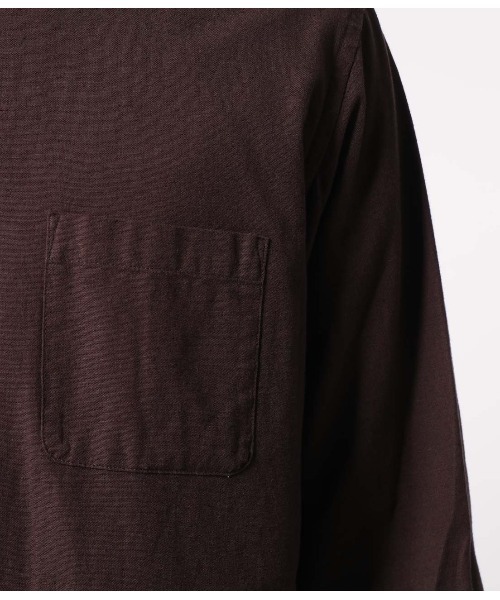 ADAM ET ROPE'（アダムエロペ）の「〈バンブー素材〉オーバーサイズ バンドカラーシャツ（シャツ/ブラウス・メンズ・ライトグリーン/ブラウン系その他/オレンジ系その他4/ホワイト・S/M/L）」の11枚目の写真