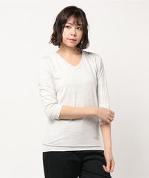 《Bl》アンサンブルVネック7分袖Tシャツ