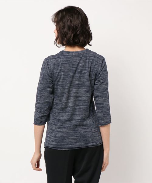 B.I.D.(ビーアイディー)の「《Bl》アンサンブルVネック7分袖Tシャツ(Tシャツ/カットソー・レディース・ホワイト/ネイビー/グレー/ブラック/ワインレッド・MEDIUM/LARGE/X-LARGE)」の7枚目の写真