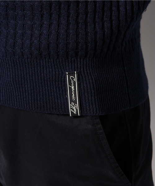 CIAOPANIC TYPY（チャオパニックティピー）の「ラミーコットン切替プルオーバー（ニット/セーター・メンズ・ネイビー/カーキ/ピンク・SMALL/LARGE/MEDIUM）」の11枚目の写真