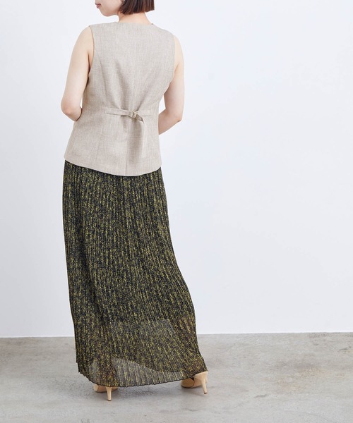 ADAM ET ROPE'（アダムエロペ）の「ツイルブラウスベスト（ベスト・レディース・ブラック/ベージュ・FREE）」の16枚目の写真